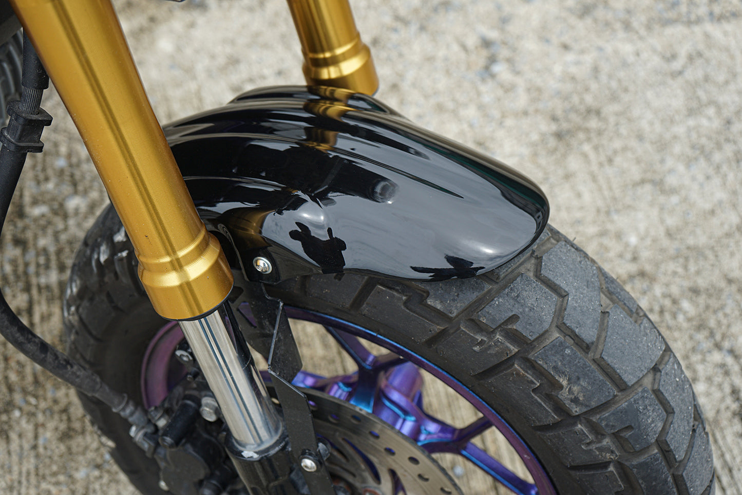 FRONT FENDERS MUDGUARD MAXNUS GLOSS BLACK FIT FOR HONDA DAX 125 ST 125 2023 - 2025