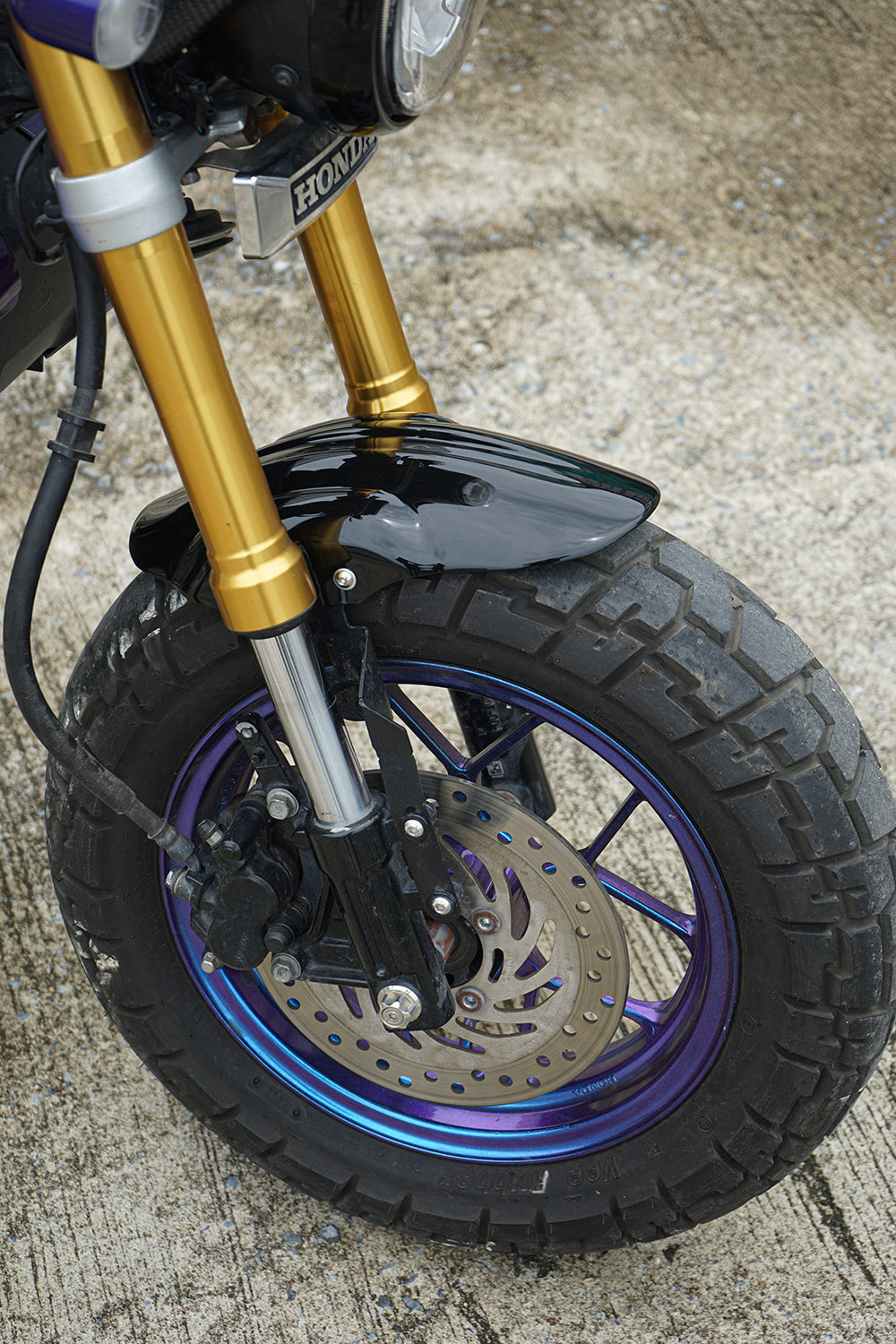FRONT FENDERS MUDGUARD MAXNUS GLOSS BLACK FIT FOR HONDA GROM 125 2020 - 2025