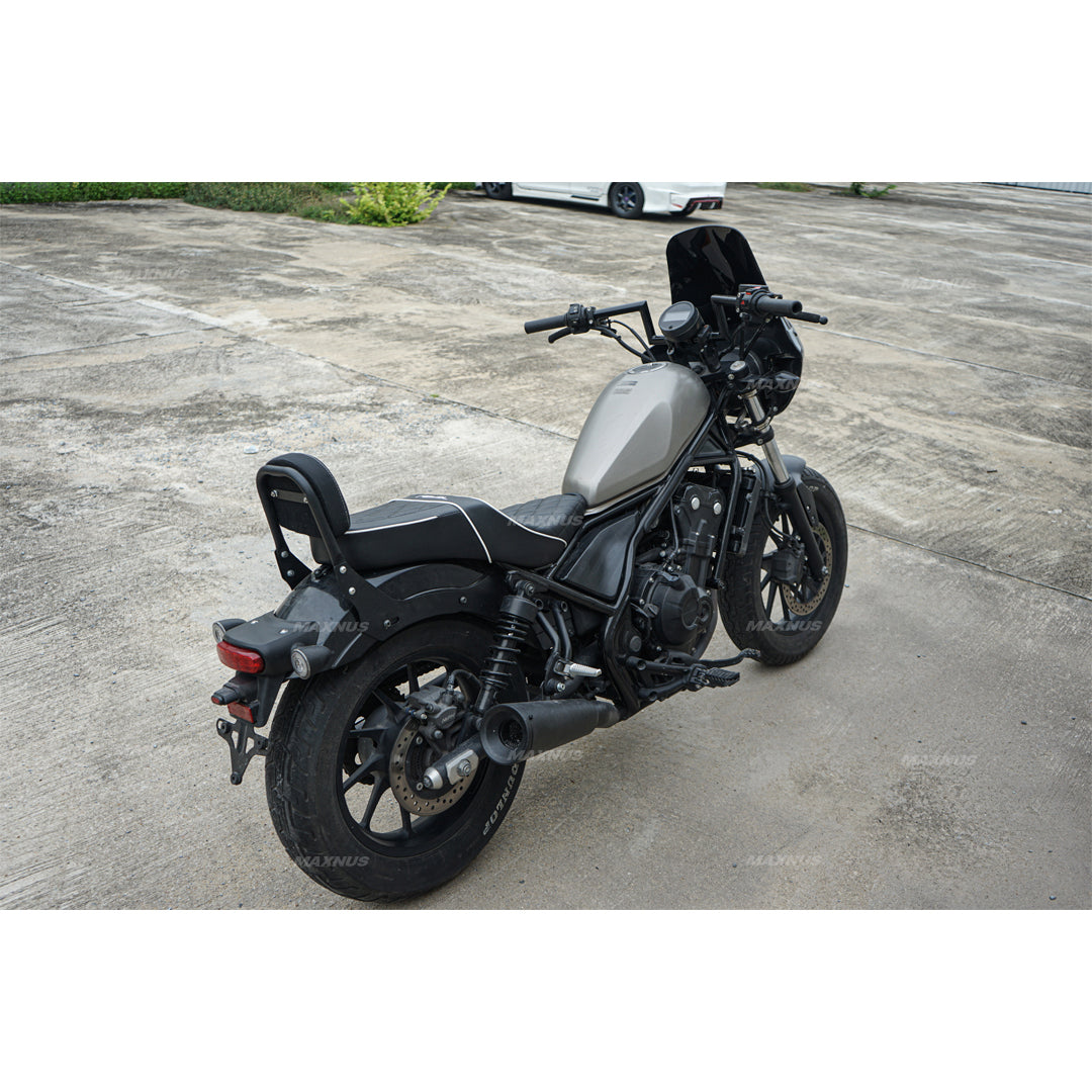 REAR BACKREST FOR PASSENGER STEEL BLACK SISSY BAR SEAT MAXNUS FOR HONDA REBEL CMX 300&500 2017-2025