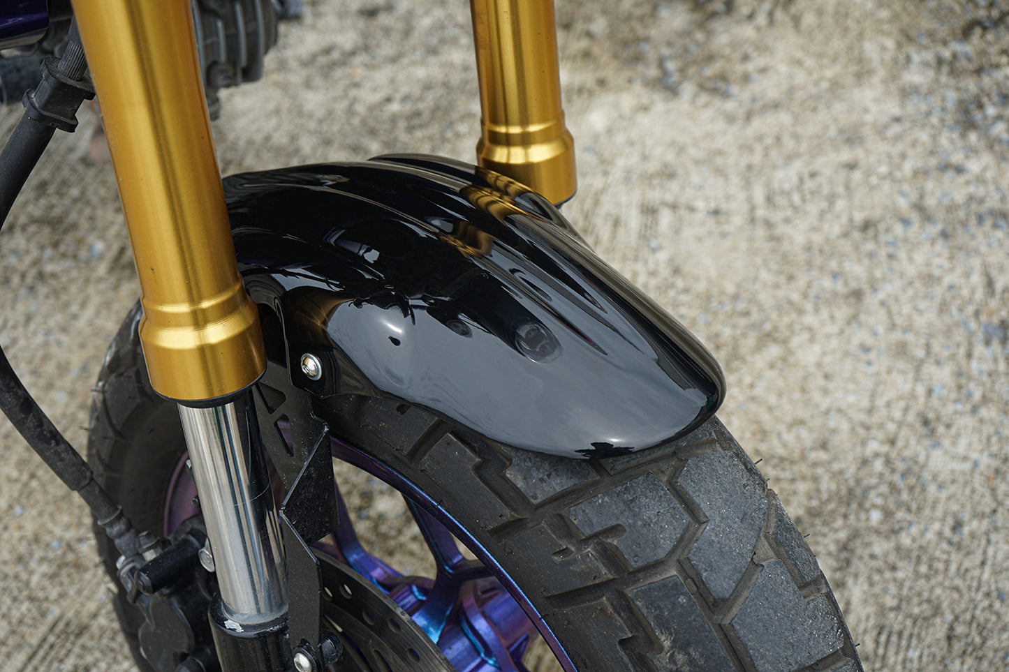 FRONT FENDERS MUDGUARD MAXNUS GLOSS BLACK FIT FOR HONDA DAX 125 ST 125 2023 - 2025