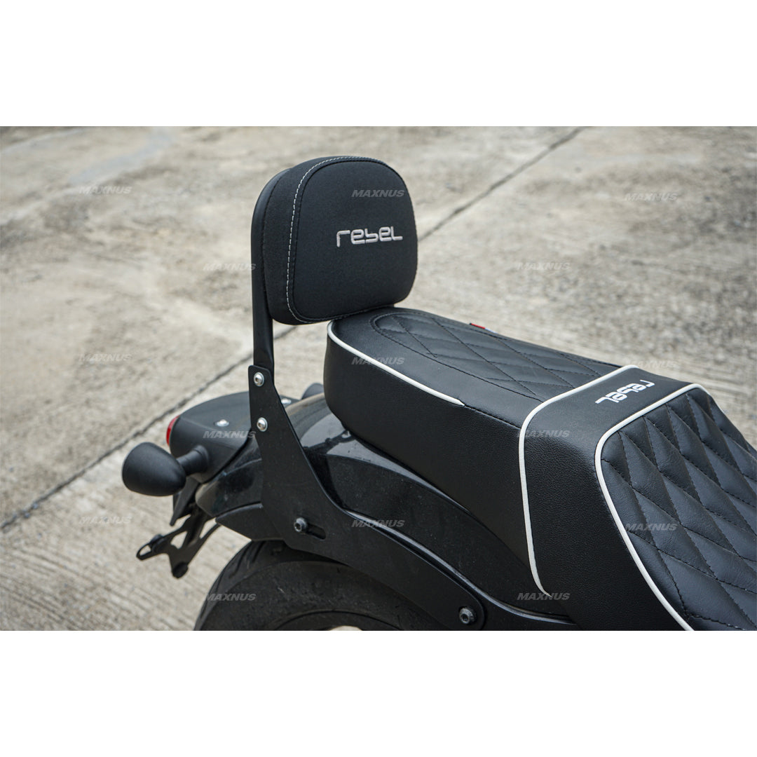 REAR BACKREST FOR PASSENGER STEEL BLACK SISSY BAR SEAT MAXNUS FOR HONDA REBEL CMX 300&500 2017-2025