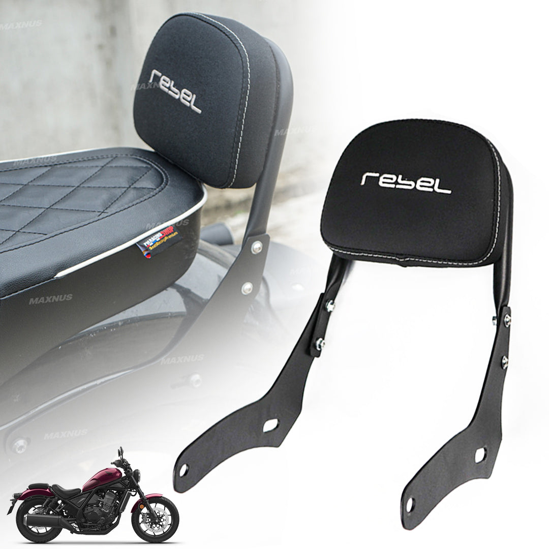 REAR BACKREST FOR PASSENGER STEEL BLACK SISSY BAR SEAT MAXNUS FOR HONDA REBEL CMX 1100 2021-2025