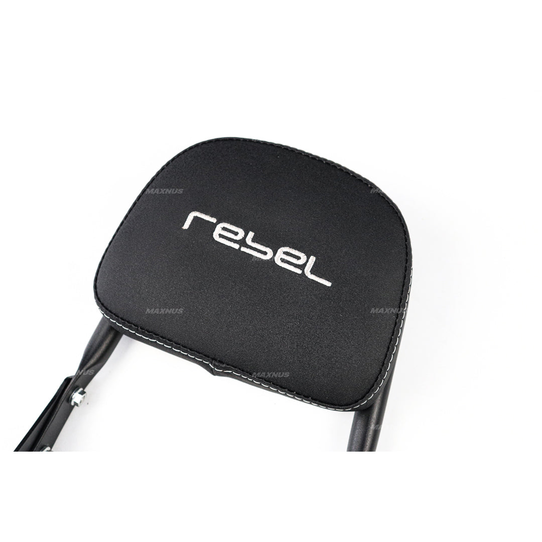 REAR BACKREST FOR PASSENGER STEEL BLACK SISSY BAR SEAT MAXNUS FOR HONDA REBEL CMX 300&500 2017-2025