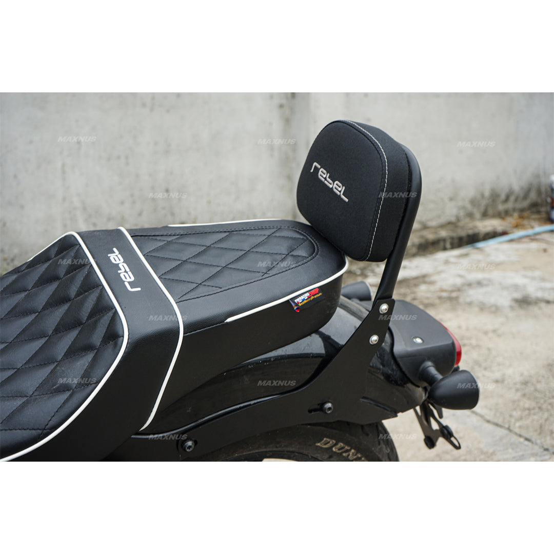 REAR BACKREST FOR PASSENGER STEEL BLACK SISSY BAR SEAT MAXNUS FOR HONDA REBEL CMX 1100 2021-2025