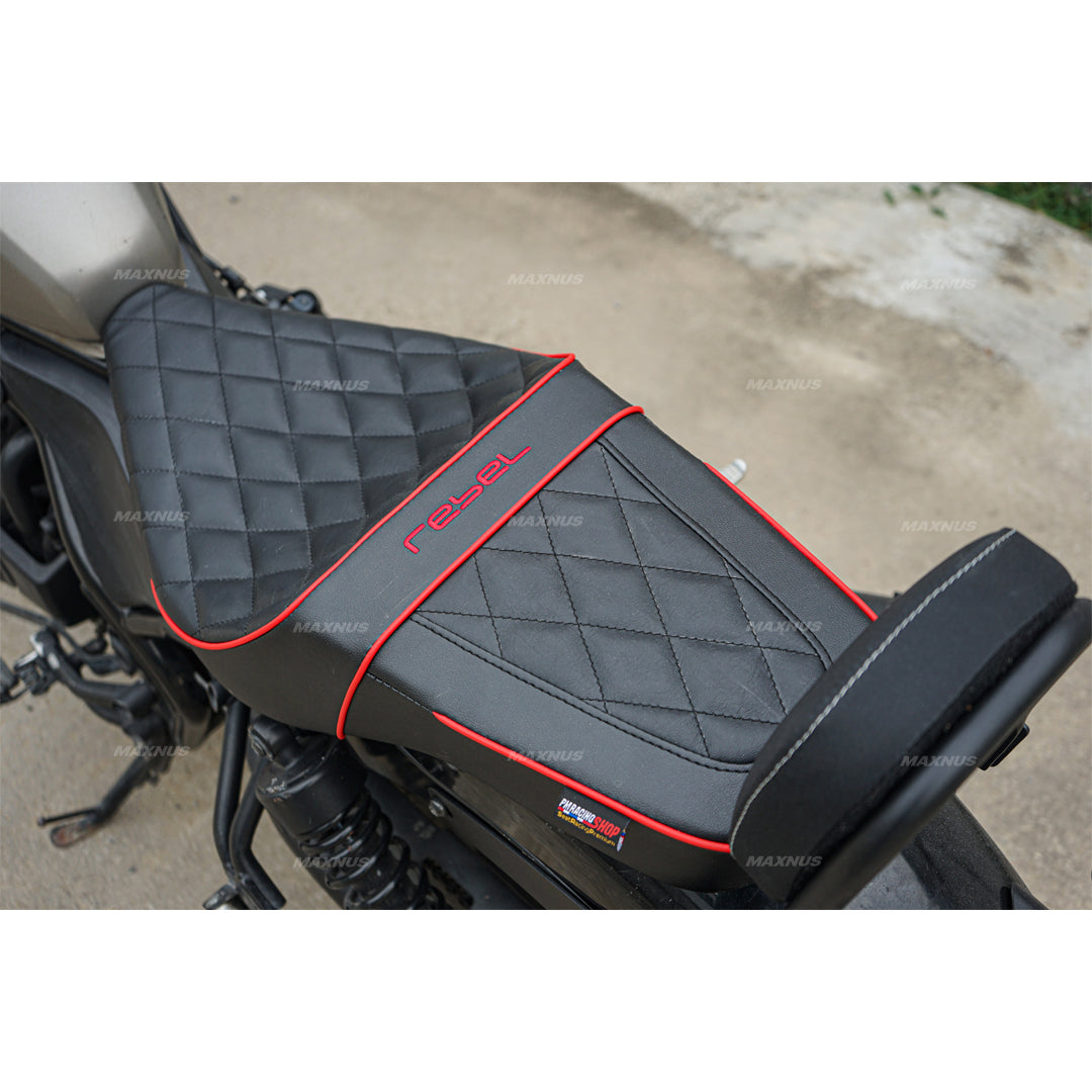 SEAT DOUBLE SADDLE DUAL DRIVER SEATS PAD CUSHION V.8 FOR HONDA REBEL CMX 300&500 2017-2025