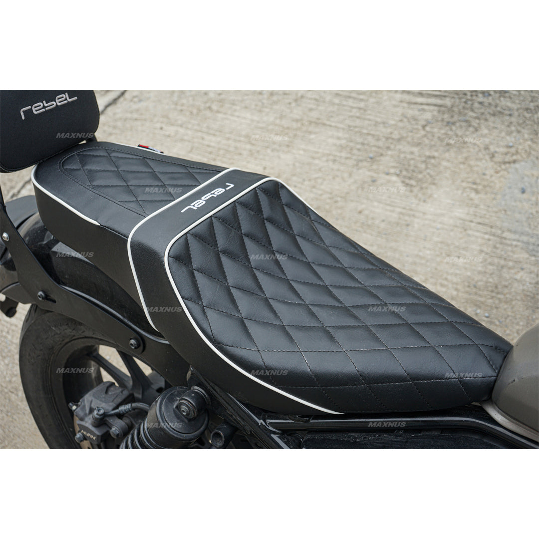 SEAT DOUBLE SADDLE DUAL DRIVER SEATS PAD CUSHION V.6 FOR HONDA REBEL CMX 300&500 2017-2025