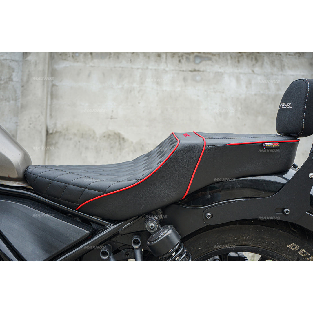 SEAT DOUBLE SADDLE DUAL DRIVER SEATS PAD CUSHION V.8 FOR HONDA REBEL CMX 300&500 2017-2025