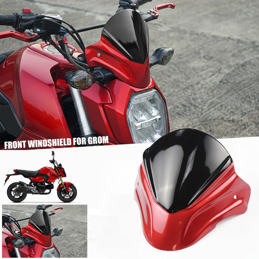 FRONT WINDSHIELD WINDSCREEN MAXNUS V.1 RED FOR HONDA GROM 125 2025