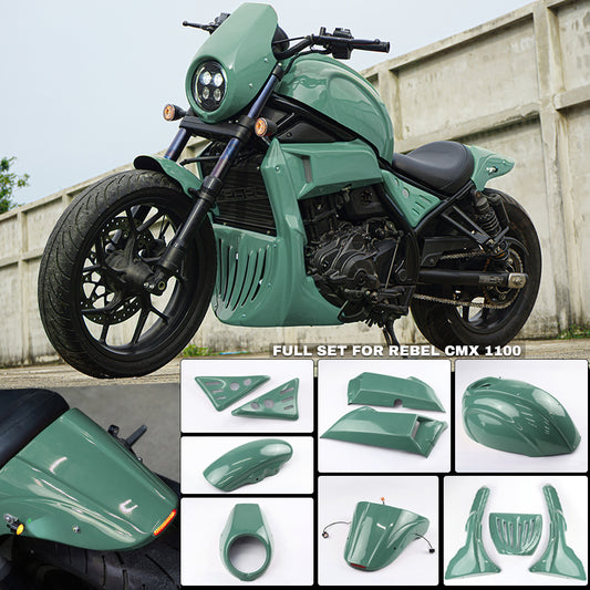 FULL SET OF 7 PIECES SAGE GREEN FIT FOR HONDA REBEL CMX 1100 2020-2025