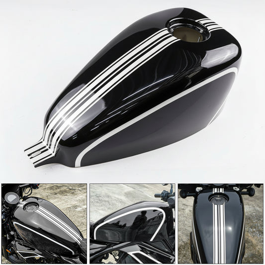 COVER FUEL OIL TANK GLOSS BLACK V.4 FOR HONDA REBEL CMX 300&500 2017-2025