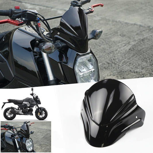 FRONT WINDSHIELD WINDSCREEN MAXNUS V.1 GLOSS BLACK FOR HONDA GROM 125 2025