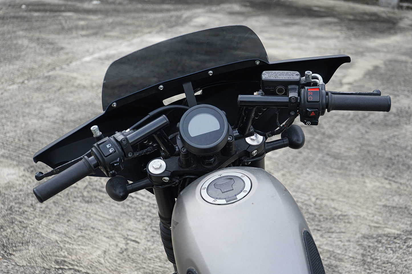 Front Batwing Fairing Windshield Matte Black Honda Rebel CMX 300-500 (2017-2025)