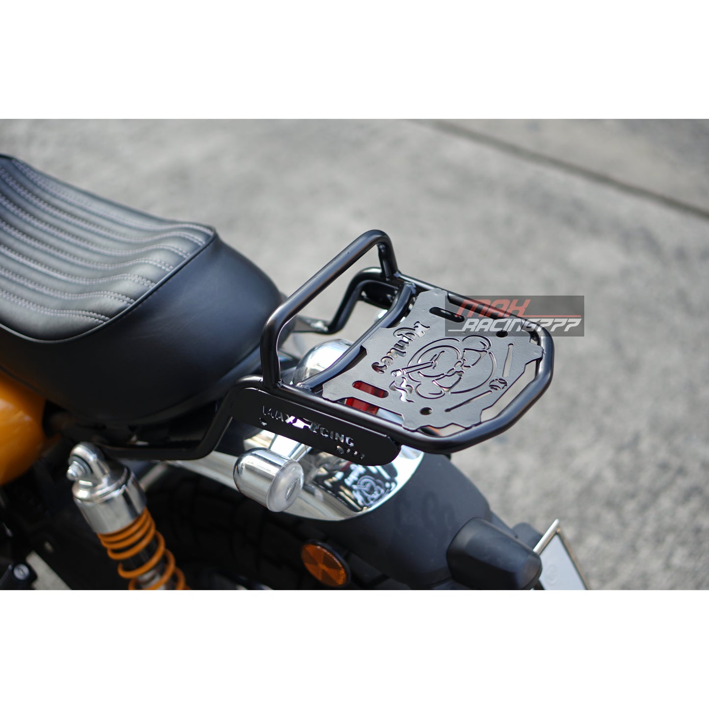 MATTE BLACK REAR CASE RACK LUGGAGE MAX777 FIT FOR HONDA Z125 MONKEY125 2018-2025
