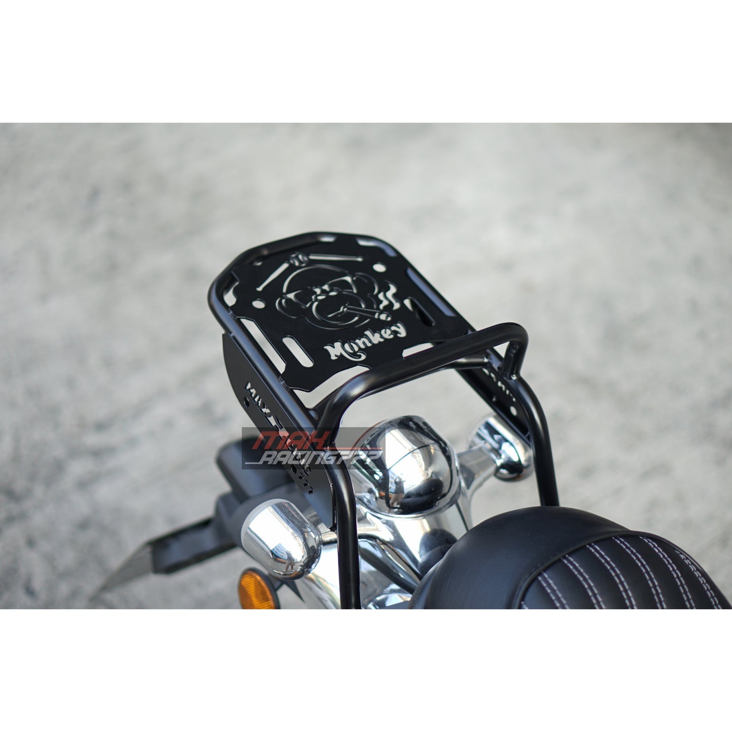 MATTE BLACK REAR CASE RACK LUGGAGE MAX777 FIT FOR HONDA Z125 MONKEY125 2018-2025