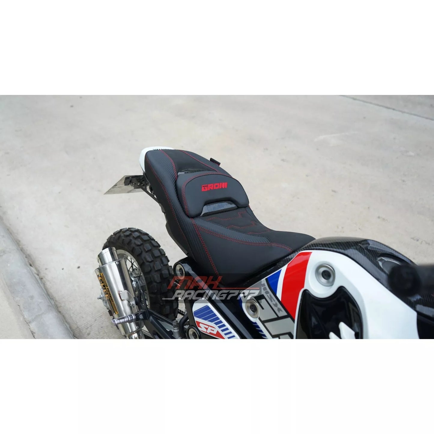 REPLACEMENT DUAL CARBON SEAT STITCH BLACK MAXNUS FIT FOR HONDA GROM125 2021-2025