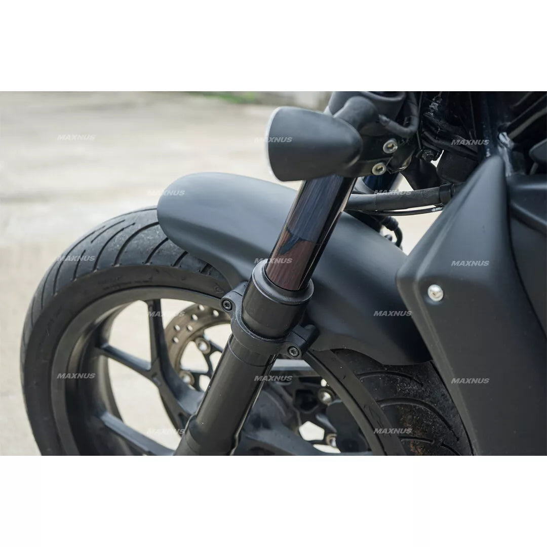 SHORT FRONT FENDER FAIRING MUD GUARD BLACK FOR HONDA REBEL CMX 1100 2021-2025