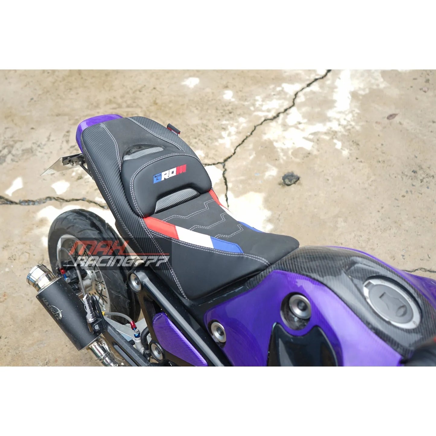 REPLACEMENT DUAL CARBON SEAT STITCH BLACK MAXNUS FIT FOR HONDA GROM125 2021-2025