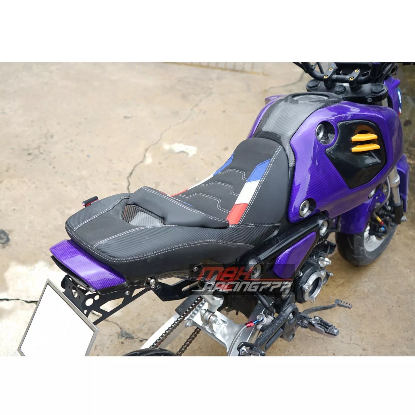 REPLACEMENT DUAL CARBON SEAT STITCH BLACK MAXNUS FIT FOR HONDA GROM125 2021-2025
