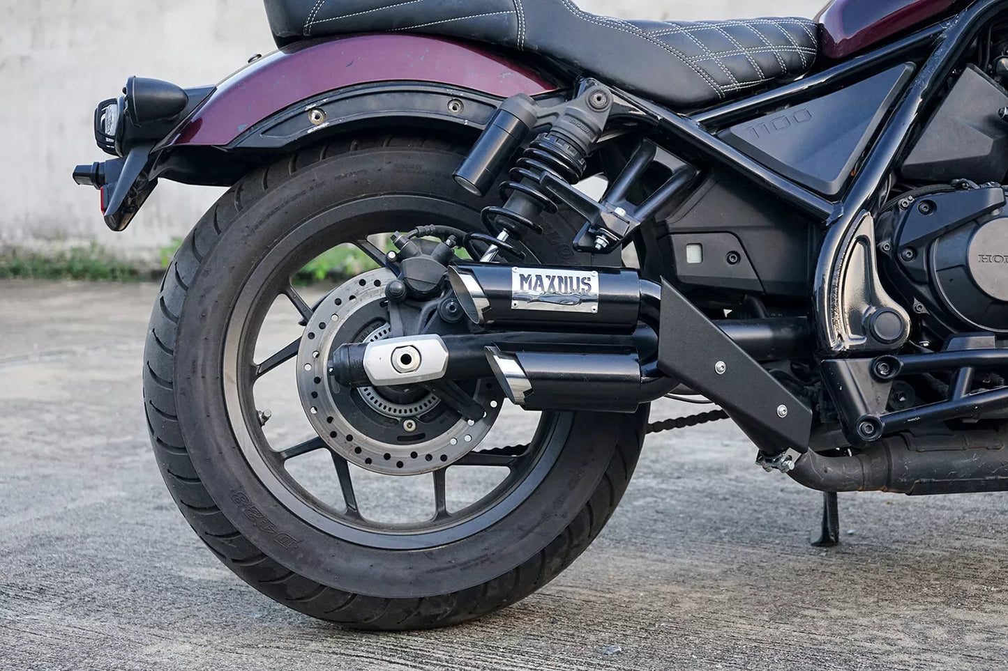 SHORT DOUBLE DUAL EXHAUST PIPE MOUNT SYSTEM MAXNUS HONDA REBEL CMX1100 2021-2025