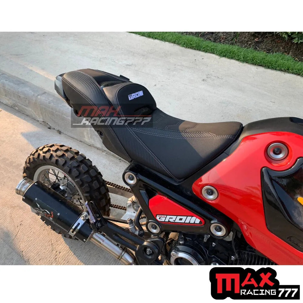 REPLACEMENT DUAL CARBON SEAT STITCH BLACK MAXNUS FIT FOR HONDA GROM125 2021-2025