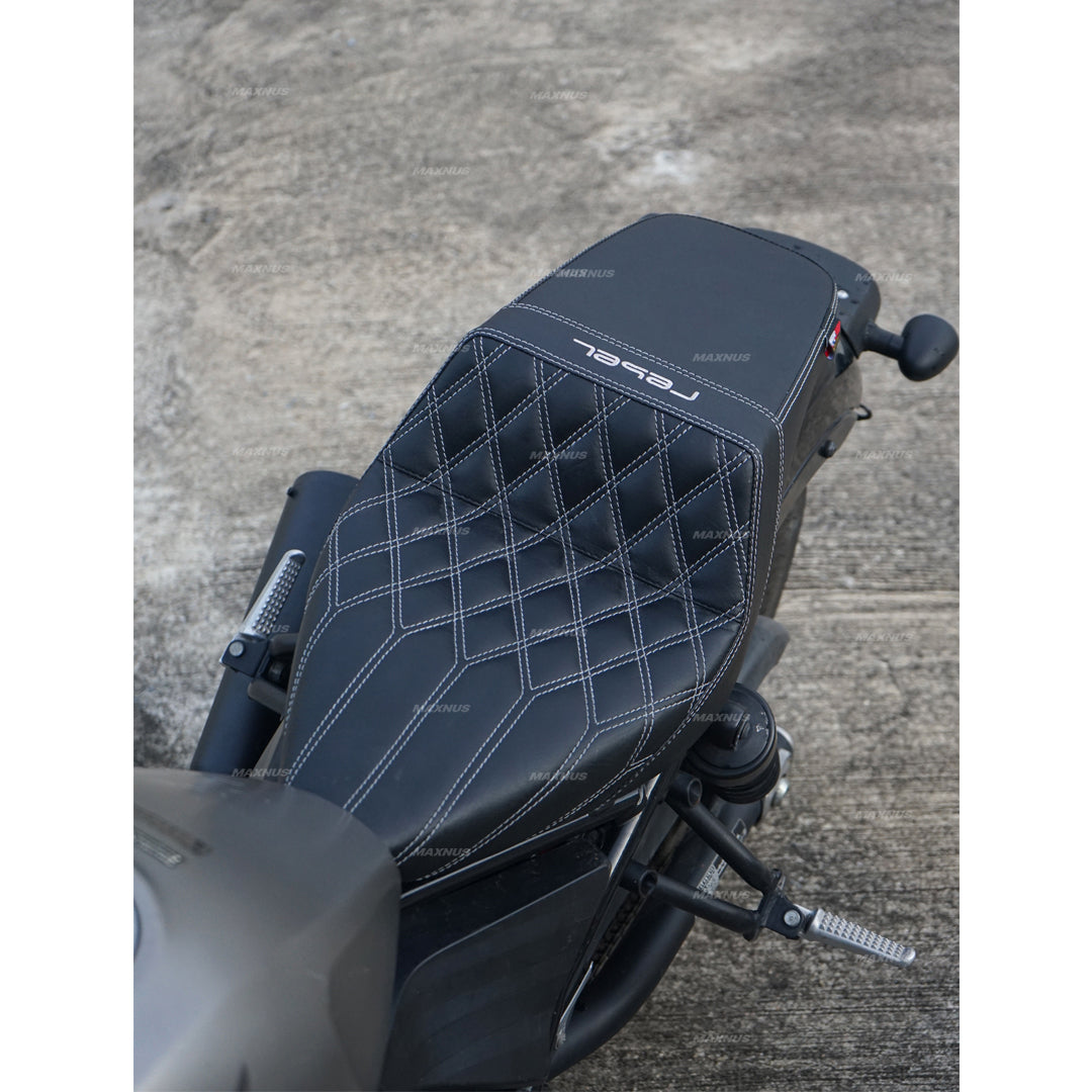 SEAT DOUBLE SADDLE DUAL DRIVER SEATS PAD CUSHION V.1 FOR HONDA REBEL CMX 300&500 2017-2024