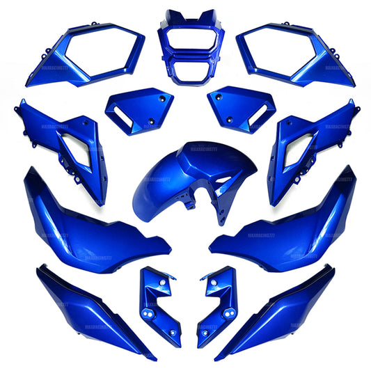 BLUE FAIRING SET + DECALS FOR HONDA GROM MSX SF 125 2016-2020