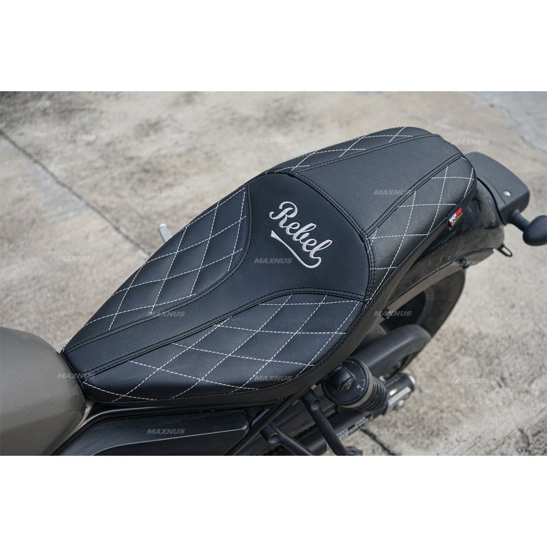 SEAT DOUBLE SADDLE DUAL DRIVER SEATS PAD CUSHION V.9 FOR HONDA REBEL CMX 300&500 2017-2024