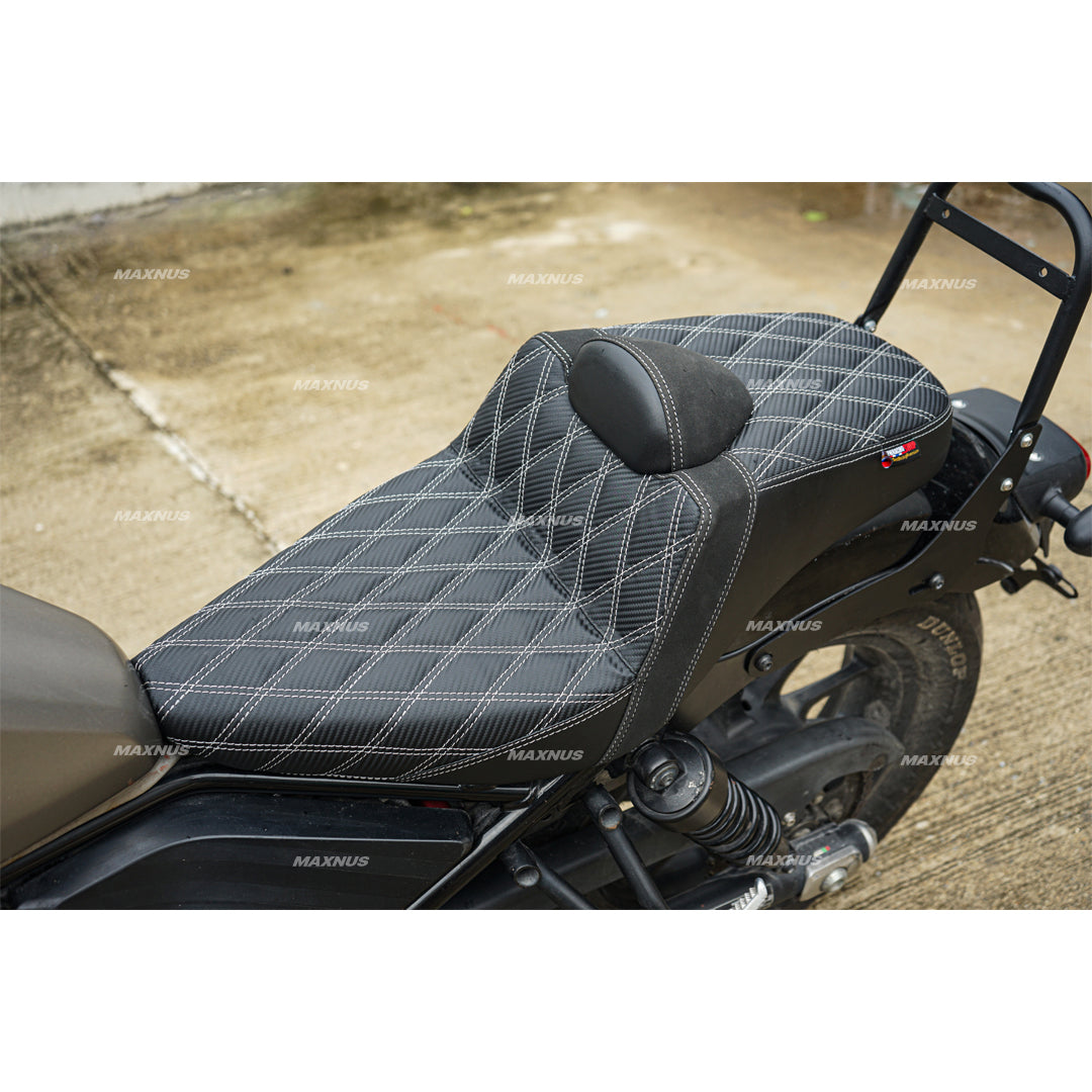 SEAT DOUBLE SADDLE DUAL DRIVER SEATS PAD CUSHION V.4 FOR HONDA REBEL CMX 300&500 2017-2024