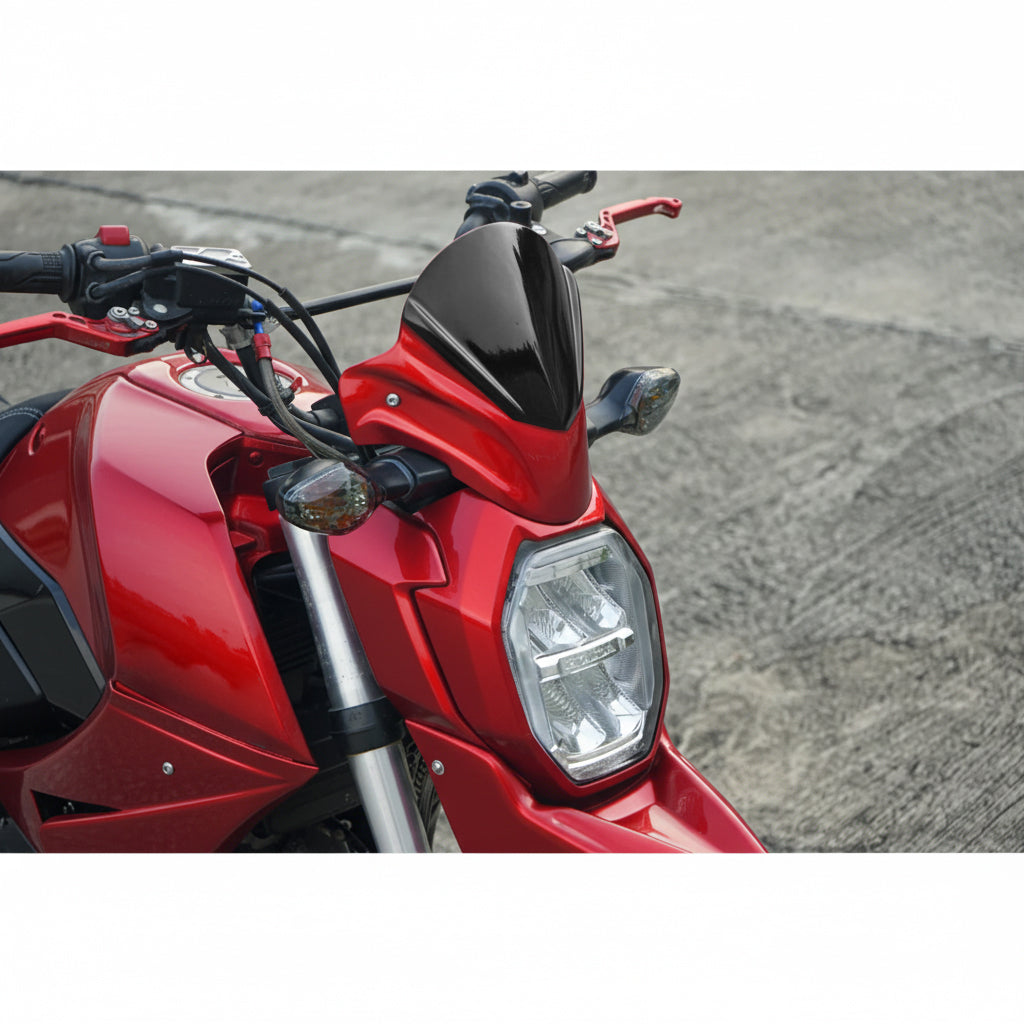 FRONT WINDSHIELD WINDSCREEN MAXNUS V.1 RED FOR HONDA GROM 125 2021-2024