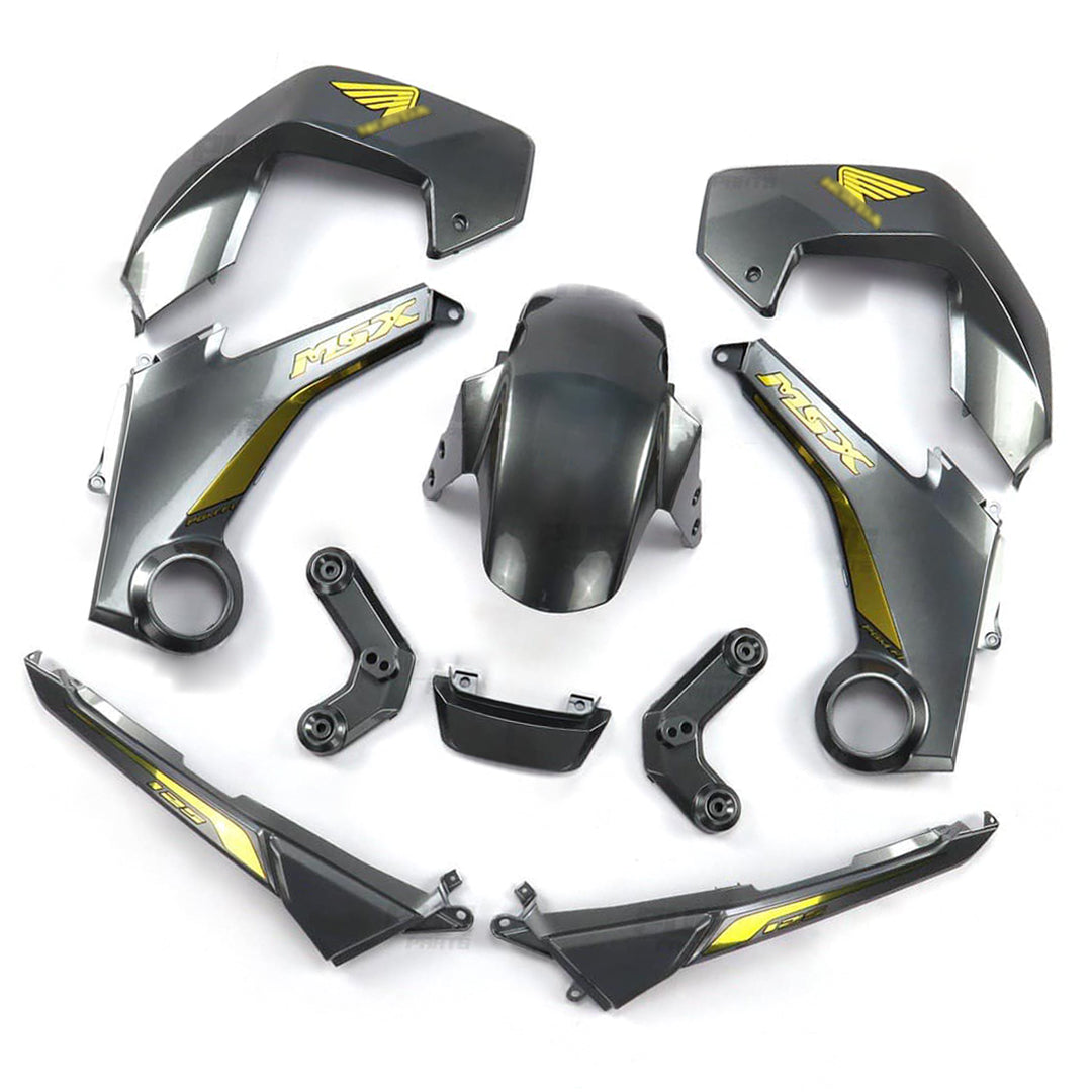 GRAY FAIRING SET + DECALS FOR HONDA GROM MSX 125 2012-2015