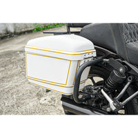 REAR RACK BOX BAG LUGGAGE CARRY LH+RH WHITE FOR HONDA REBEL 300&500 2017-2025