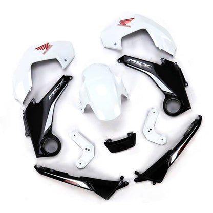 WHITE & BLACK FAIRING SET + DECALS FOR HONDA GROM MSX 125 2012-2015