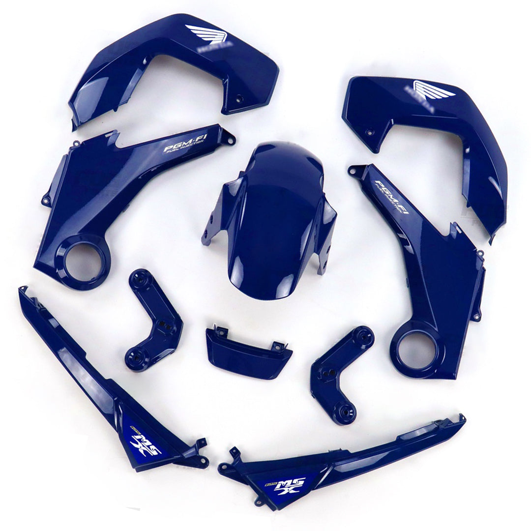 BLUE FAIRING SET + DECALS FOR HONDA GROM MSX 125 2012-2015