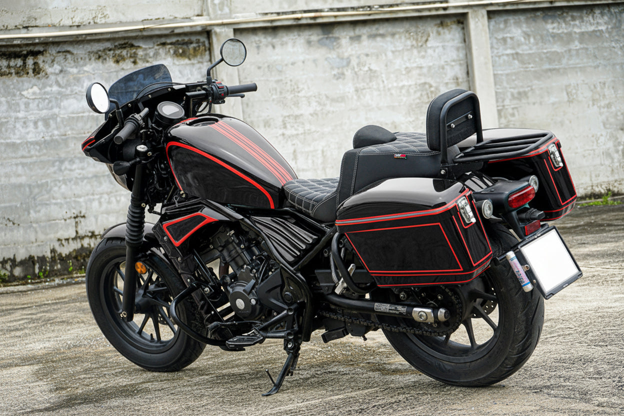 FULL SET OF 8 PIECES BLACK V.2 FIT FOR HONDA REBEL CMX 300 2017-2024