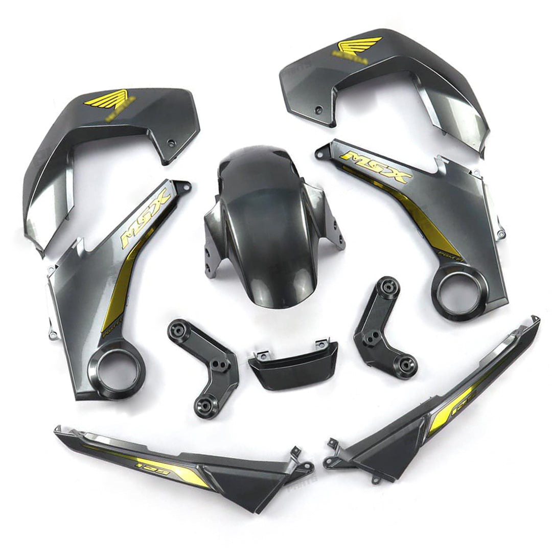 GRAY FAIRING SET + DECALS FOR HONDA GROM MSX 125 2012-2015