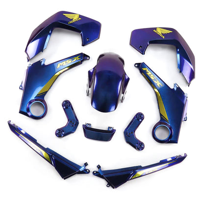 BLUE EFFECT FAIRING SET + DECALS FOR HONDA GROM MSX 125 2012-2015