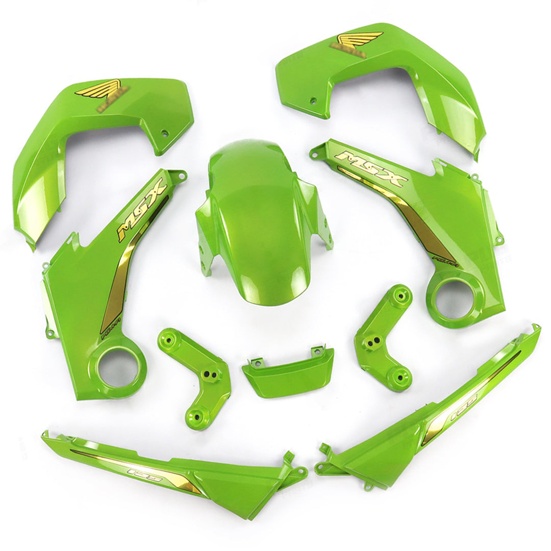 LEMON GREEN FAIRING SET + DECALS FOR HONDA GROM MSX 125 2012-2015