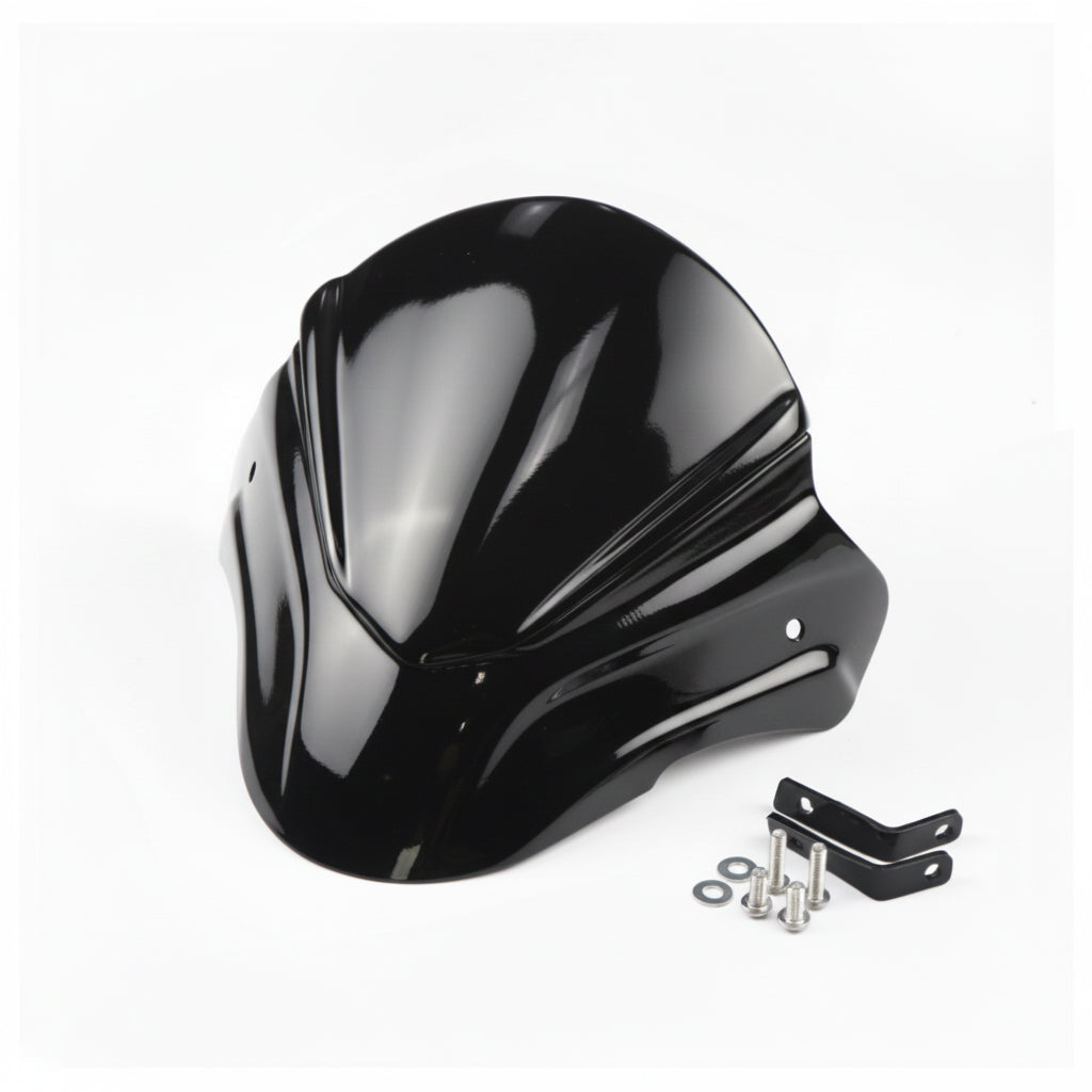 FRONT WINDSHIELD WINDSCREEN MAXNUS V.1 GLOSS BLACK FOR HONDA GROM 125 2021-2024