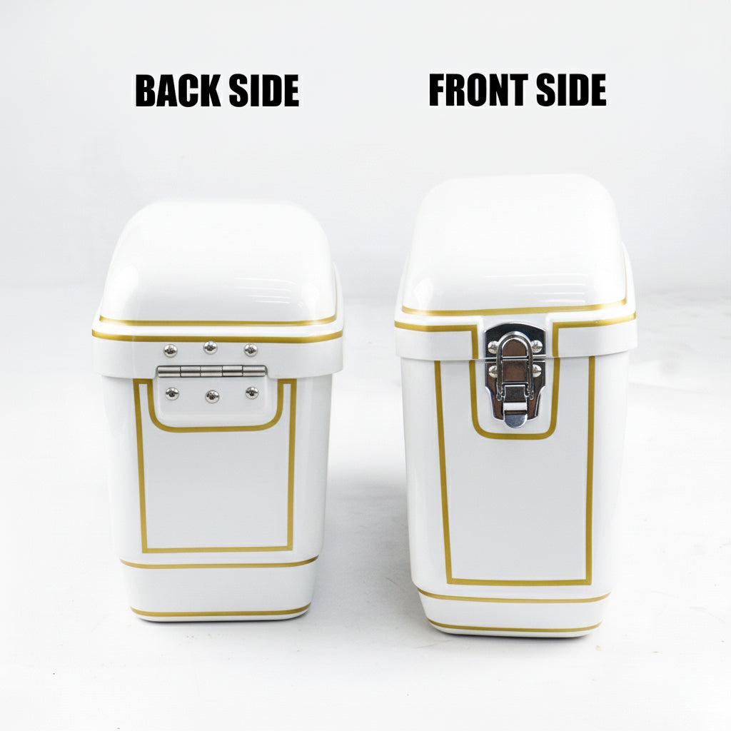 REAR RACK BOX BAG LUGGAGE CARRY LH+RH WHITE FOR HONDA REBEL 300&500 2017-2025