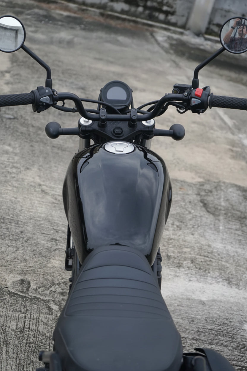 COVER FUEL OIL TANK  GLOSS BLACK V.7 FIT FOR HONDA SCL CL 300 500 2023-2025