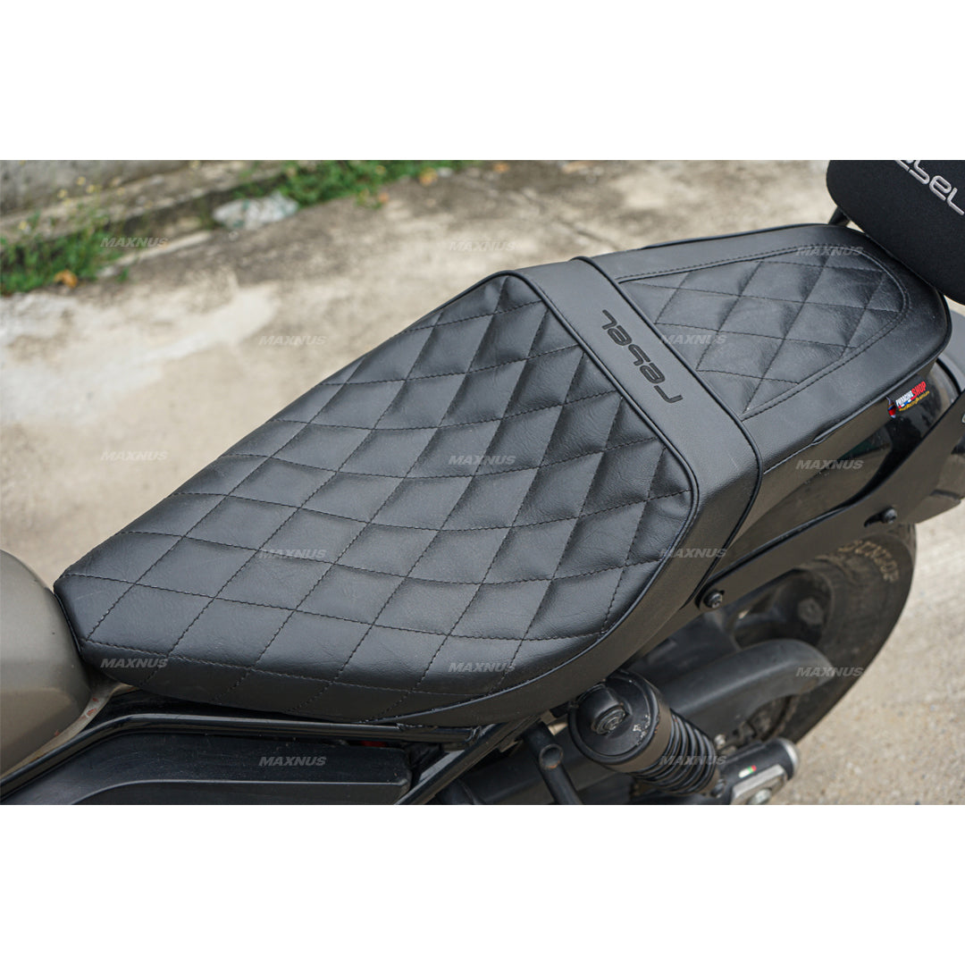 SEAT DOUBLE SADDLE DUAL DRIVER SEATS PAD CUSHION V.7 FOR HONDA REBEL CMX 300&500 2017-2024