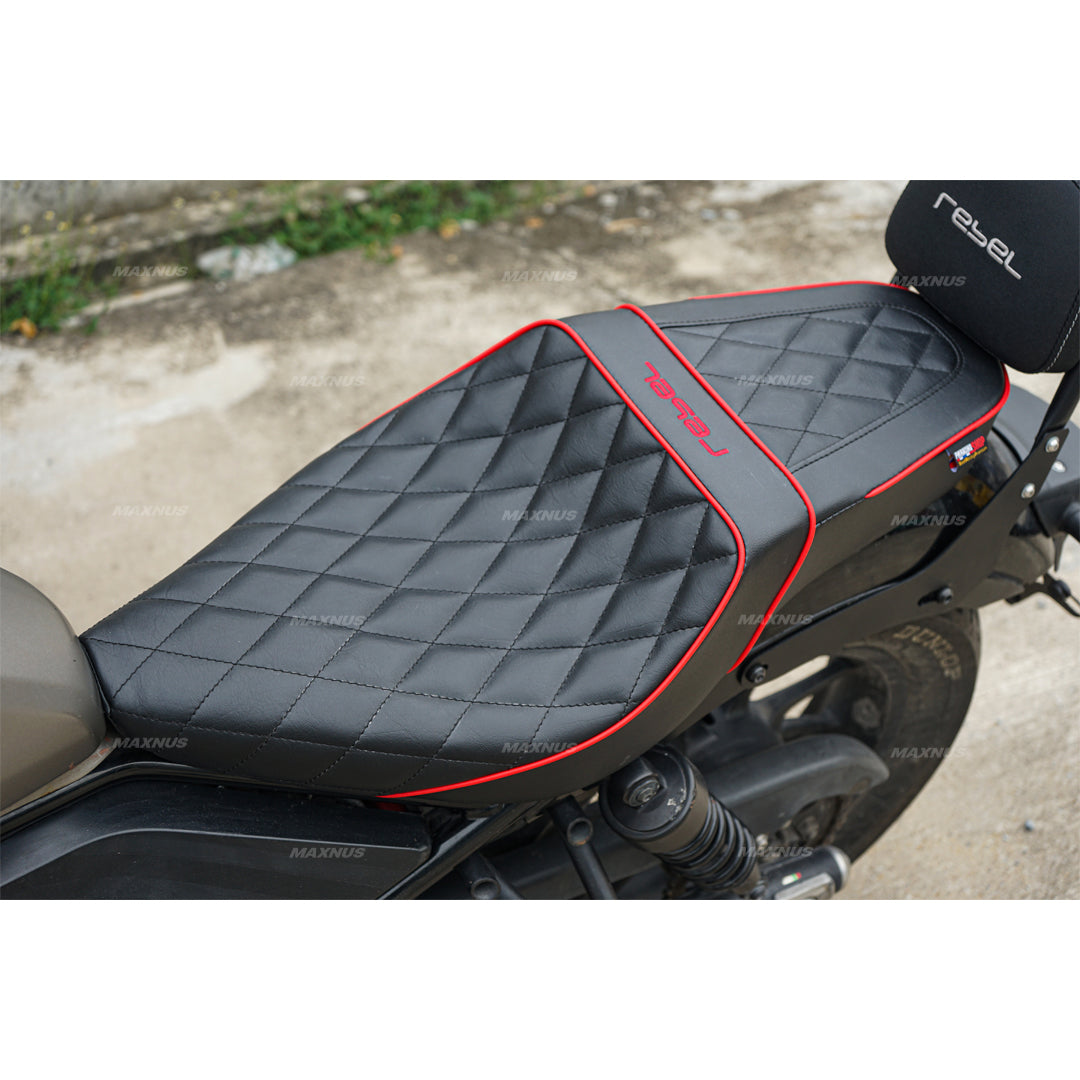 SEAT DOUBLE SADDLE DUAL DRIVER SEATS PAD CUSHION V.8 FOR HONDA REBEL CMX 300&500 2017-2024