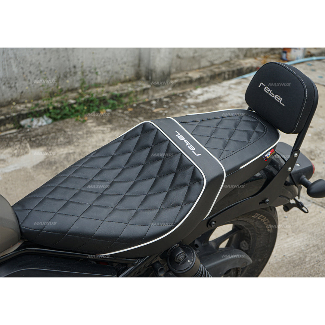 SEAT DOUBLE SADDLE DUAL DRIVER SEATS PAD CUSHION V.6 FOR HONDA REBEL CMX 300&500 2017-2024