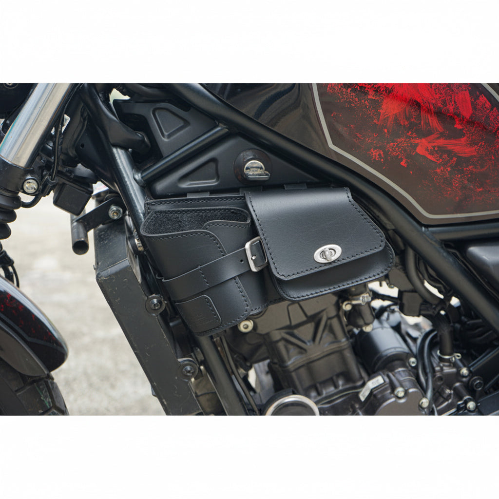 Multipurpose Leather Bag Black FIT FOR Honda CL SCL 300 500 2023-2025