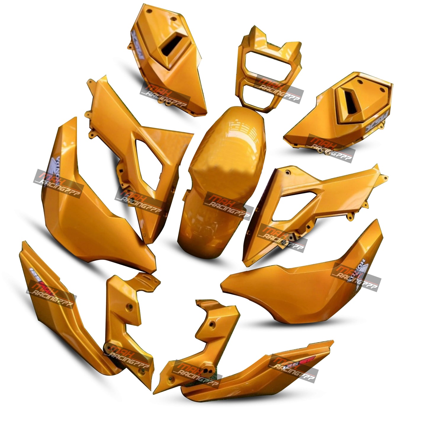 CARBON ORANGE FAIRING SET + DECALS FOR HONDA GROM MSX SF 125 2016-2020