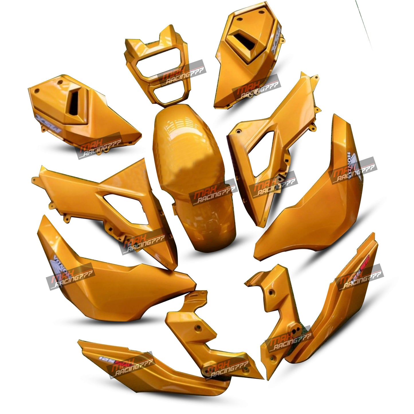 CARBON ORANGE FAIRING SET + DECALS FOR HONDA GROM MSX SF 125 2016-2020