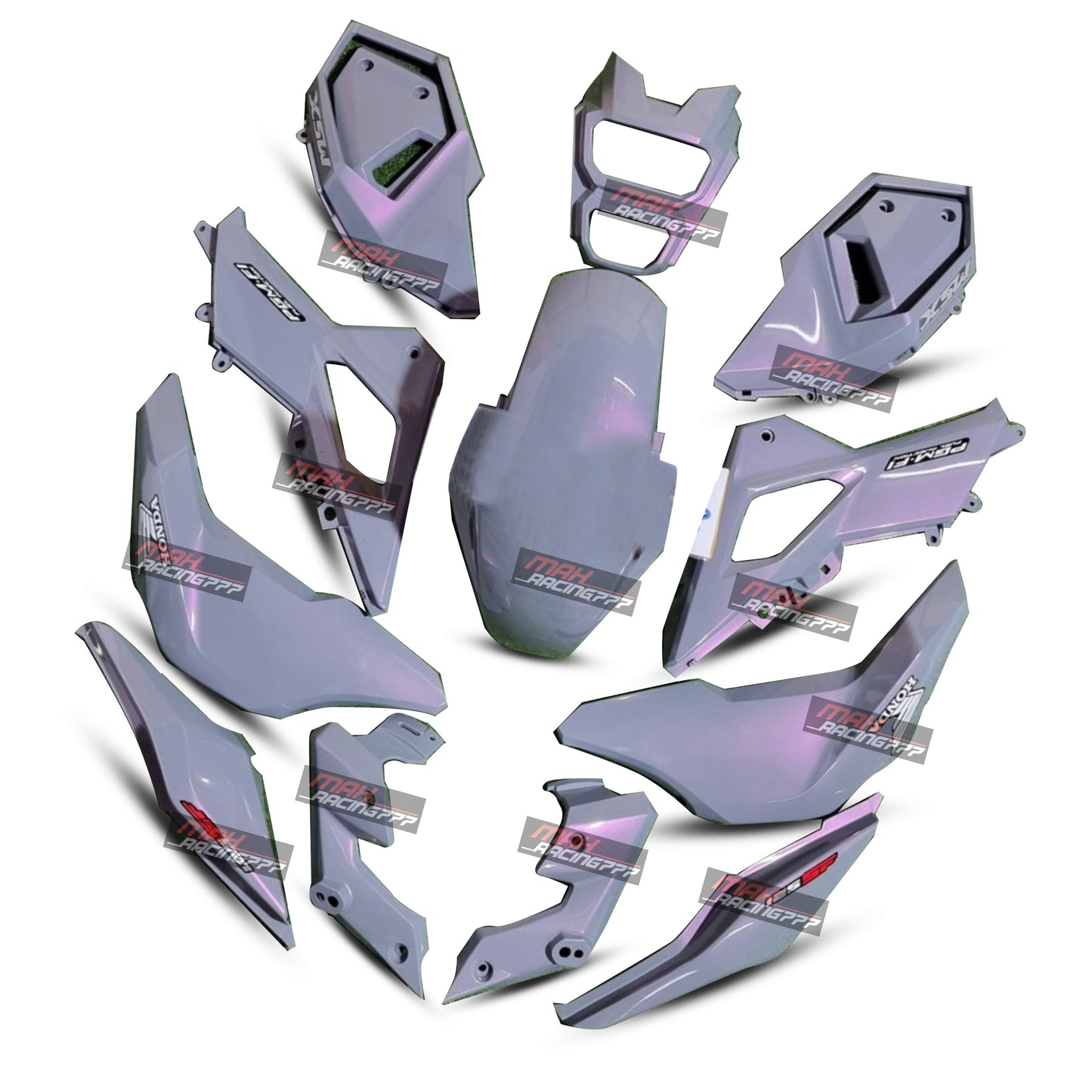 GRAY PEAL FAIRING SET + DECALS FOR HONDA GROM MSX SF 125 2016-2020