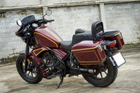 SISSY BAR BACKEST WITH LUGGAGE PAD & RACK SUPPORT FOR HONDA REBEL 300 500 2017-2025