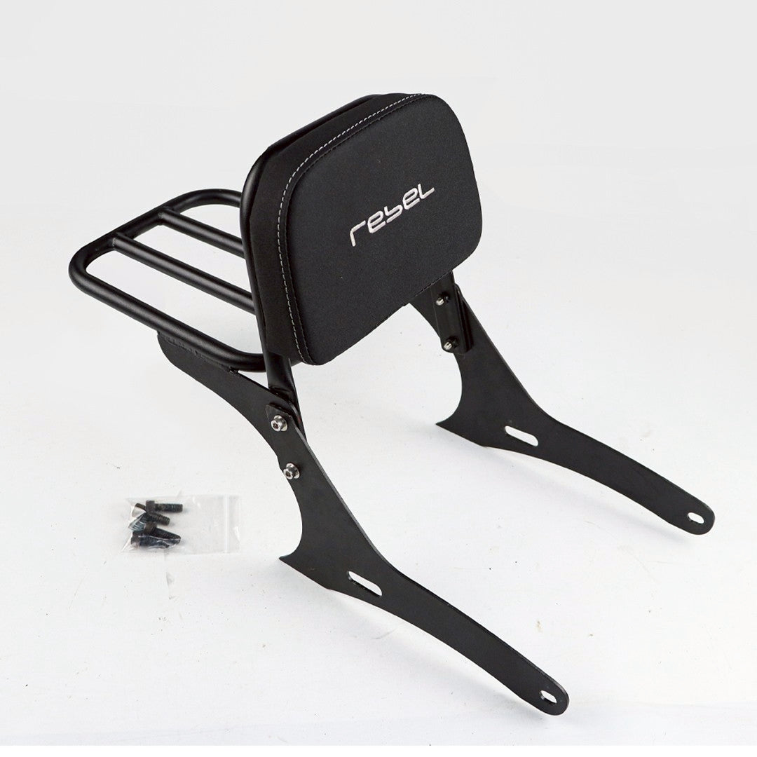 SISSY BAR BACKEST WITH LUGGAGE PAD & RACK SUPPORT FOR HONDA REBEL 1100 2021-2025