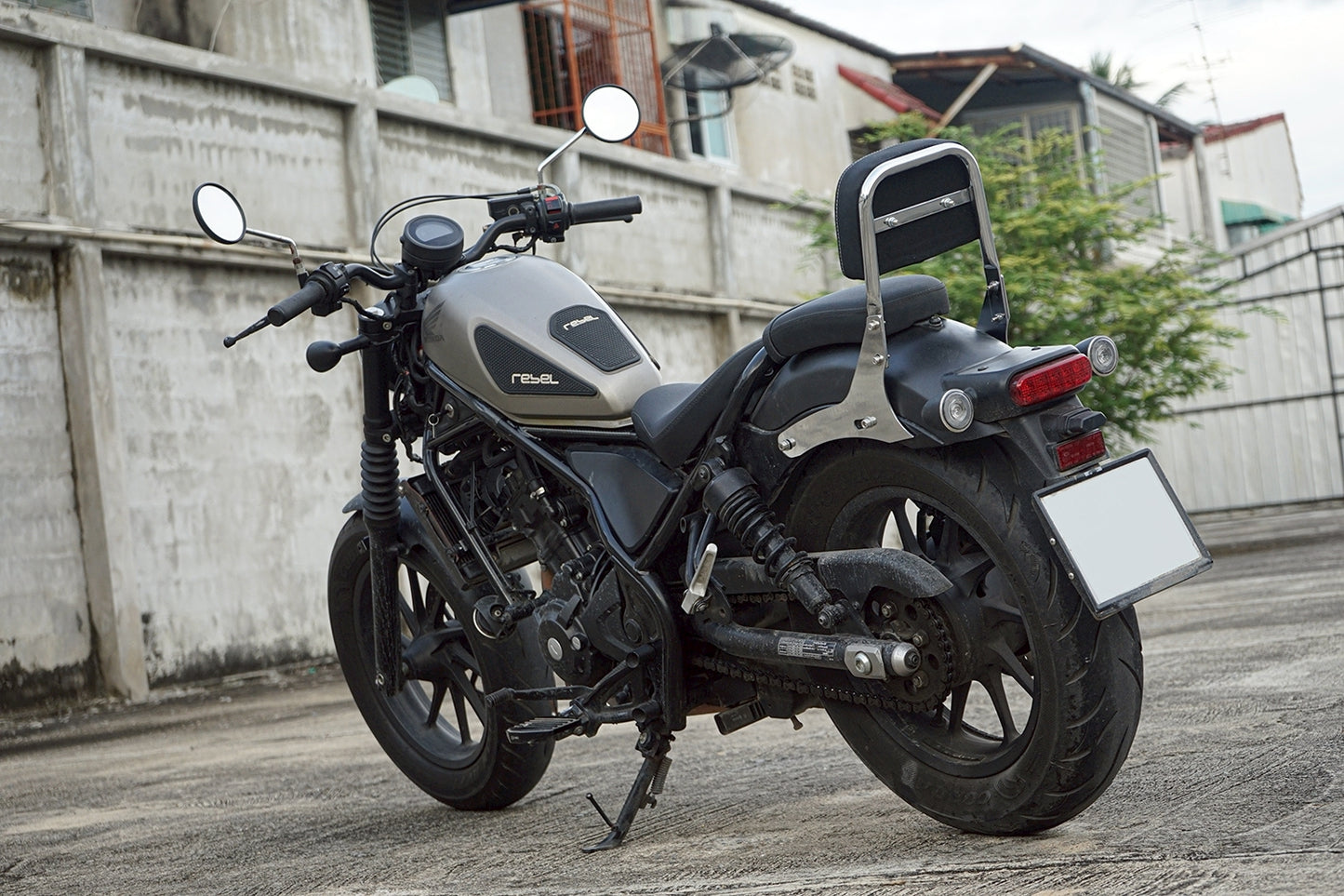 REAR BACKREST FOR PASSENGER STEEL CHROME SISSY BAR SEAT MAXNUS FOR HONDA REBEL CMX 300&500 2017-2025